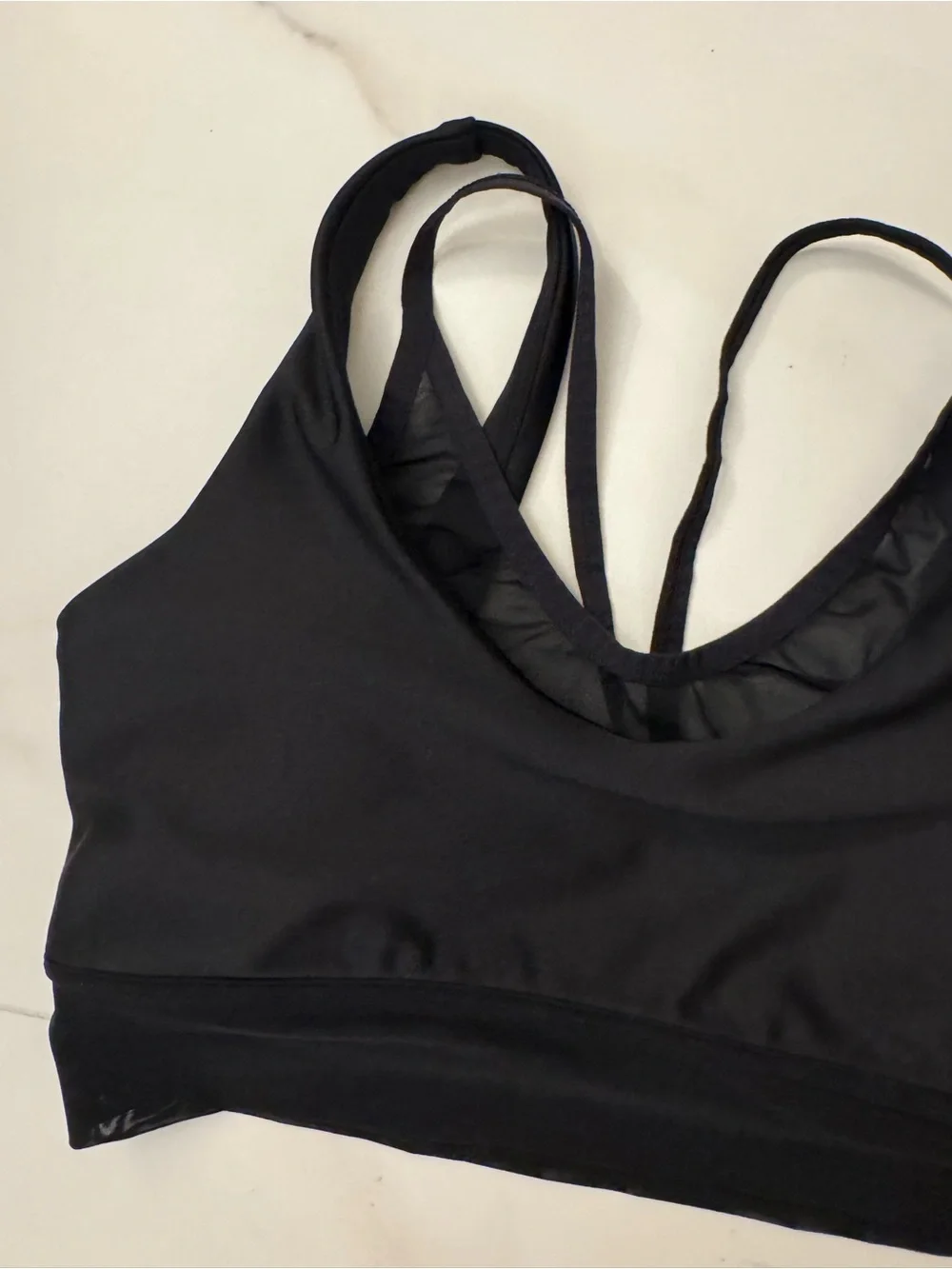 ALO Yoga Black Strappy Sports Bra
